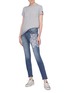 Figure View - Click To Enlarge - SANDRINE ROSE - 'The Hyde' geometric embroidered skinny jeans