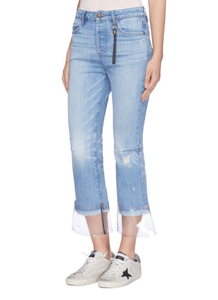 Front View - Click To Enlarge - 72877 - 'Bellatula' PVC cuff cropped jeans