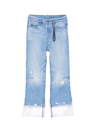 Main View - Click To Enlarge - 72877 - 'Bellatula' PVC cuff cropped jeans