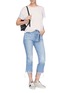 Figure View - Click To Enlarge - 72877 - 'Bellatula' PVC cuff cropped jeans