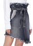 Detail View - Click To Enlarge - 72877 - 'Mary' paperbag asymmetric belted denim skirt
