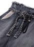  - 72877 - 'Mary' paperbag asymmetric belted denim skirt