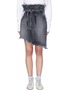 Main View - Click To Enlarge - 72877 - 'Mary' paperbag asymmetric belted denim skirt