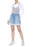 Figure View - Click To Enlarge - 72877 - Faux pearl frayed cuff denim rompers