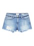 Main View - Click To Enlarge - FRAME - 'Le Grand Garcon' frayed cuff boyfriend denim shorts