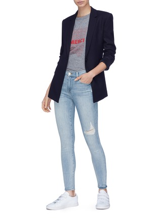 Figure View - Click To Enlarge - FRAME - 'Le High Skinny' ripped jeans