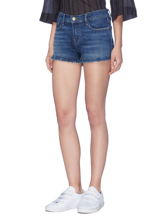 Front View - Click To Enlarge - FRAME - 'Le Cut Off' frayed denim shorts