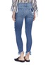Back View - Click To Enlarge - FRAME - 'Le Skinny de Jeanne' shredded cuff jeans