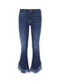 Main View - Click To Enlarge - FRAME - 'Le Crop Mini Boot' shredded cuff flared jeans