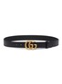 Main View - Click To Enlarge - GUCCI - GG logo buckled leather belt