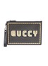 Main View - Click To Enlarge - GUCCI - 'Guccy' logo print leather pouch