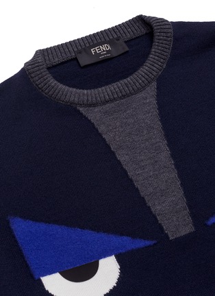  - FENDI SPORT - 'Bag Bugs' intarsia wool sweater