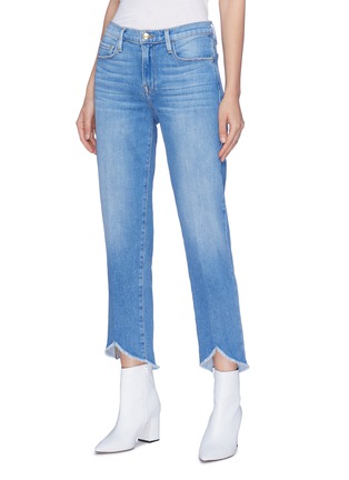 Front View - Click To Enlarge - FRAME - 'Le Nouveau Straight' sweetheart cuff jeans
