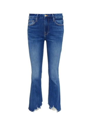Main View - Click To Enlarge - FRAME - 'Le Crop Mini Boot' ripped cuff jeans