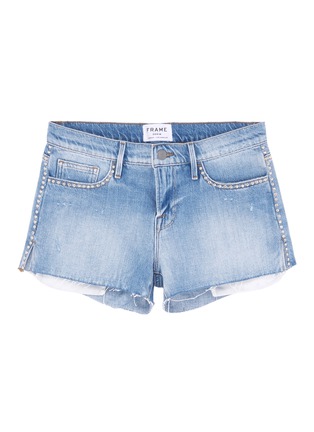 Main View - Click To Enlarge - FRAME - 'Le Studded' denim shorts