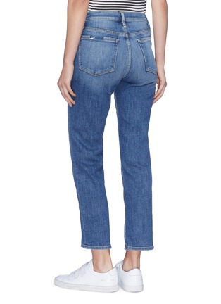 Back View - Click To Enlarge - FRAME - 'Le Nouveau Straight' center seam felt split cuff jeans