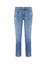Main View - Click To Enlarge - FRAME - 'Le Nouveau Straight' center seam felt split cuff jeans