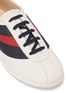 Detail View - Click To Enlarge - GUCCI - 'Falacer' Web stripe leather sneakers