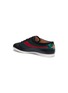 Detail View - Click To Enlarge - GUCCI - 'Falacer' Web stripe leather sneakers
