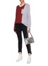 Figure View - Click To Enlarge - SONIA RYKIEL - Patch pocket shirt panel stripe top