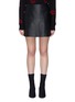 Main View - Click To Enlarge - SONIA RYKIEL - Snap button outseam lambskin leather skirt