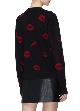 Back View - Click To Enlarge - SONIA RYKIEL - Lips intarsia wool blend sweater