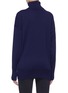 Back View - Click To Enlarge - SONIA RYKIEL - Fringed logo intarsia Merino wool turtleneck sweater