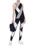 Figure View - Click To Enlarge - VAARA - 'Kayla' colourblock stripe performance leggings