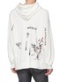 Back View - Click To Enlarge - R13 - 'Doodle' mix print oversized hoodie