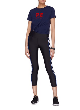 Figure View - Click To Enlarge - P.E NATION - 'Commit' stripe outseam performance leggings
