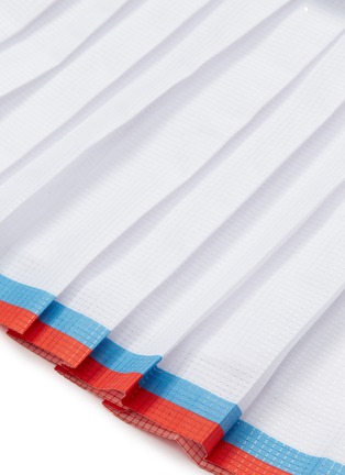 Detail View - Click To Enlarge - P.E NATION - 'Pace Bowl' stripe border pleated hem A-line skirt