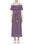 Main View - Click To Enlarge - FIGUE - 'Mirella' stripe silk crepe off-shoulder dress