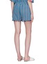 Back View - Click To Enlarge - FIGUE - 'Maja' pompom cuff stripe shorts
