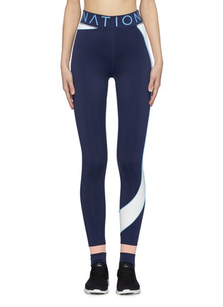 Main View - Click To Enlarge - P.E NATION - 'Speedwork' contrast panel stirrup performance leggings