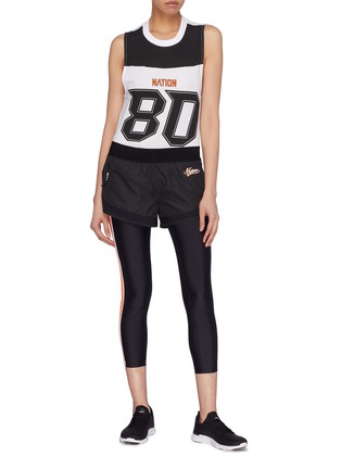 Figure View - Click To Enlarge - P.E NATION - 'Long Lift' layered stripe outseam performance leggings