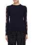 Main View - Click To Enlarge - 10391 - Lace panel rib knit sweater