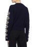 Back View - Click To Enlarge - 10391 - Frayed sleeve cashmere-wool blend sweater