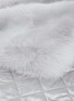 Detail View - Click To Enlarge - FRETTE - Fox fur throw – Light Grey/Blue