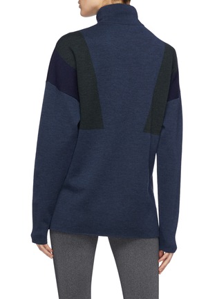 Back View - Click To Enlarge - 72883 - 'Supernatural' colourblock Merino wool turtleneck sweater