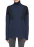 Main View - Click To Enlarge - 72883 - 'Supernatural' colourblock Merino wool turtleneck sweater