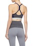 Back View - Click To Enlarge - 72883 - 'Cardio' colourblock cross back sports bra