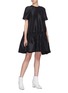 Figure View - Click To Enlarge - CECILIE BAHNSEN - 'Annabella' tie back flared peplum dress