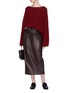 Figure View - Click To Enlarge - THE ROW - 'Arun' belted leather skirt