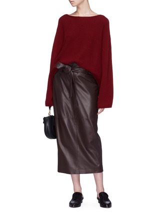 Figure View - Click To Enlarge - THE ROW - 'Clyde' cashmere-silk knit sweater