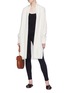 Figure View - Click To Enlarge - THE ROW - 'Elado' shawl lapel cashmere-silk open cardigan