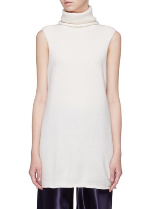 Main View - Click To Enlarge - THE ROW - 'Leond' cashmere-silk sleeveless turtleneck sweater