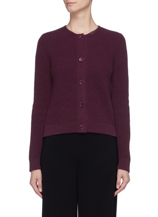 Main View - Click To Enlarge - THE ROW - 'Loulou' rib knit cashmere cardigan