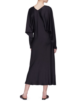 Back View - Click To Enlarge - THE ROW - 'Dan' batwing sleeve silk satin bias dress