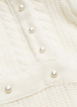  - PHILOSOPHY DI LORENZO SERAFINI - Foldover collar faux pearl embellished sleeve sweater