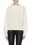 Main View - Click To Enlarge - PHILOSOPHY DI LORENZO SERAFINI - Foldover collar faux pearl embellished sleeve sweater